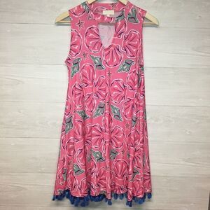 Simply Southern | Beachy themed dress Pink Blue Tassels